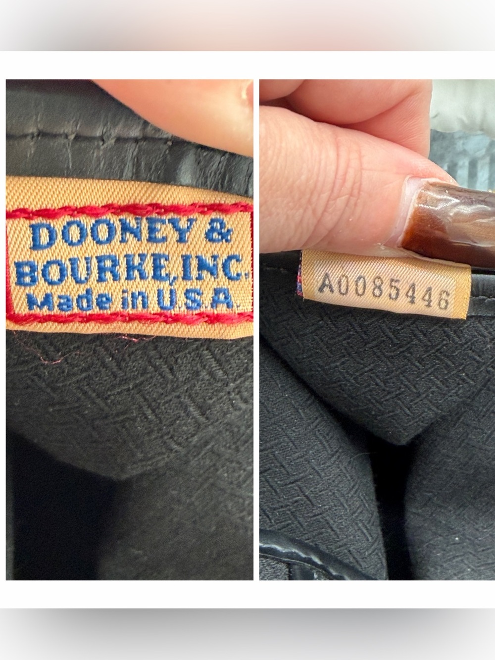 Vintage Dooney & Bourke Vintage Black Canvas & Leather Satchel Demin/Leather✨✨ - Picture 10 of 14